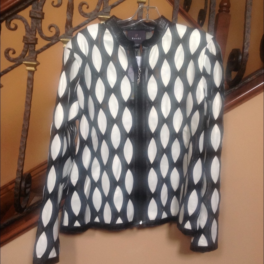 NWT leather/mesh jacket